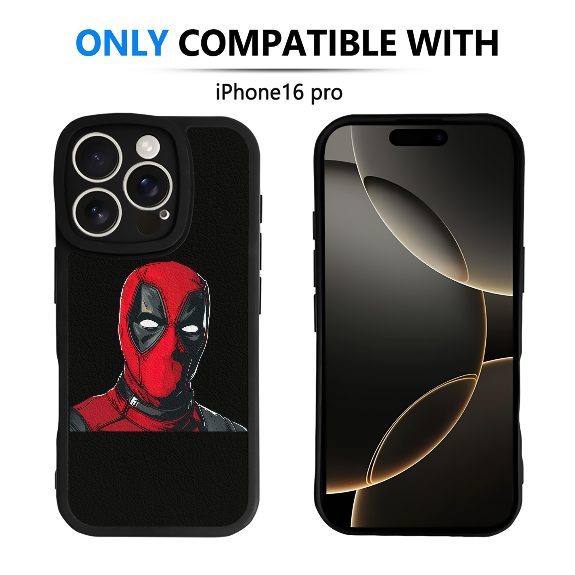 （画像用） Deadpool デッドプール 【iPhone 16シリーズ対応】シリコンスマホケース（レザー調） 材質：シリコン